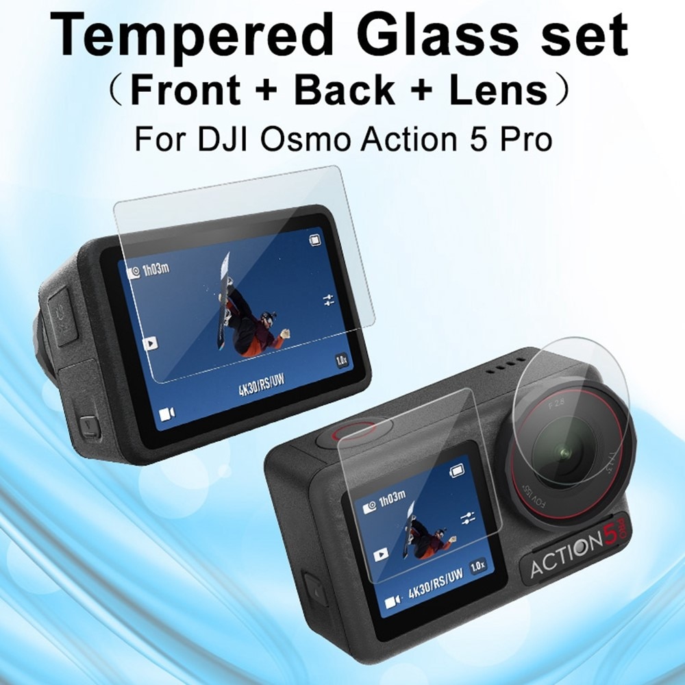 Verre trempé à couverture complète DJI Osmo Action 5 Pro Black