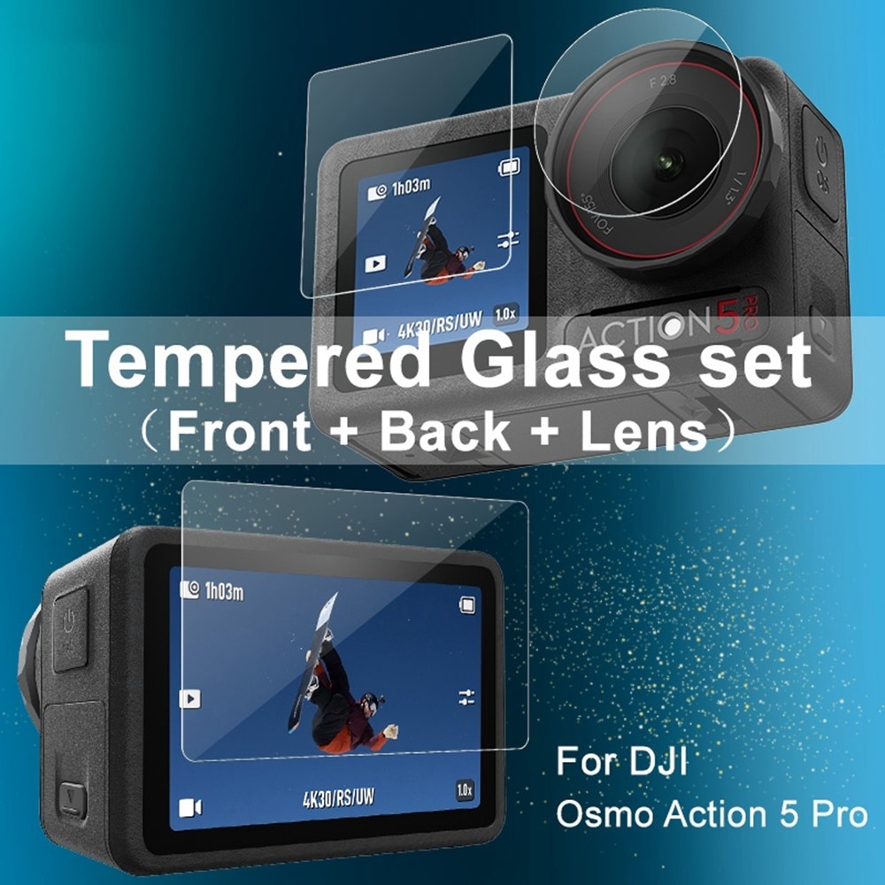 Verre trempé à couverture complète DJI Osmo Action 5 Pro Black