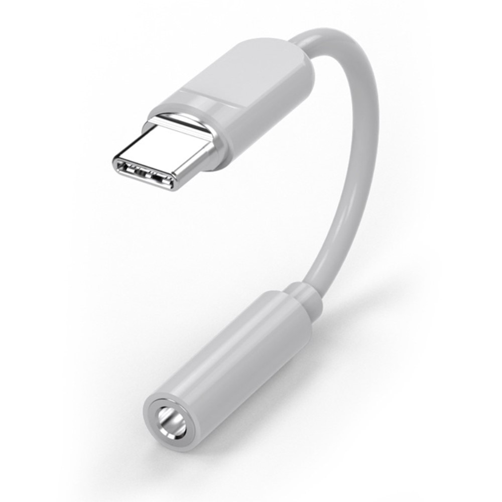 Adaptateur casque USB-C vers 3,5mm DAC, blanc