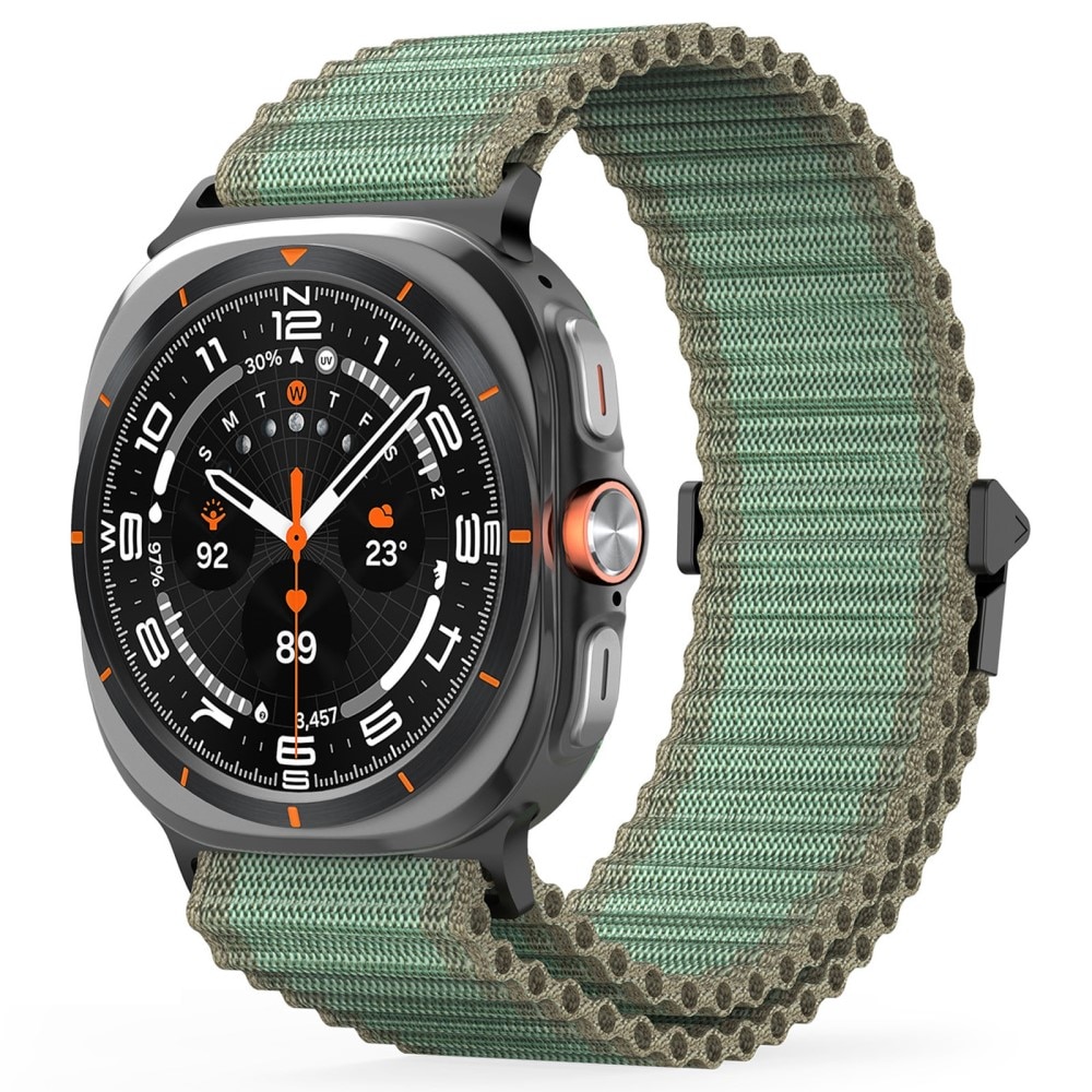 Bracelet en Active Nylon Samsung Galaxy Watch Ultra 47mm, vert