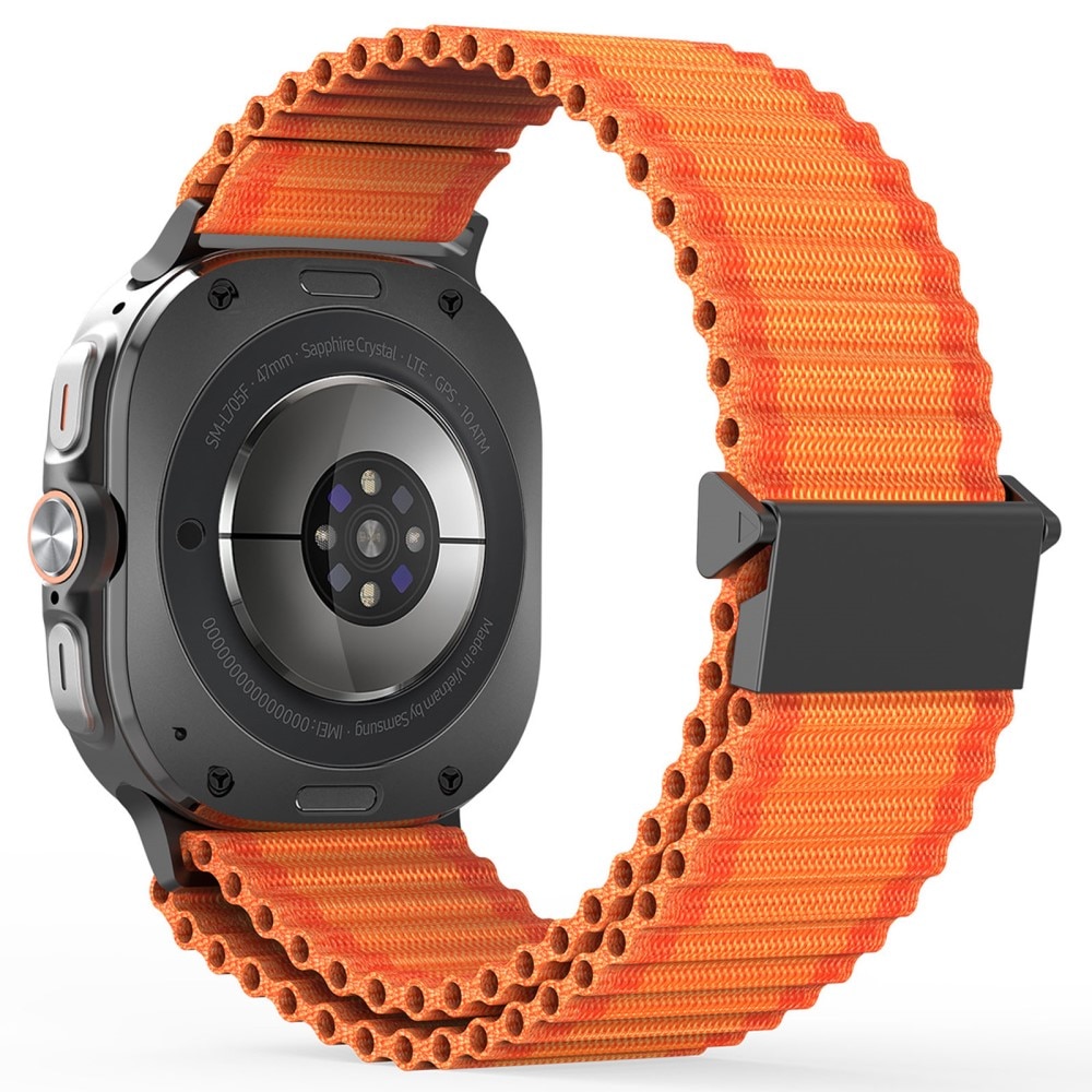 Bracelet en Active Nylon Samsung Galaxy Watch Ultra 47mm, orange