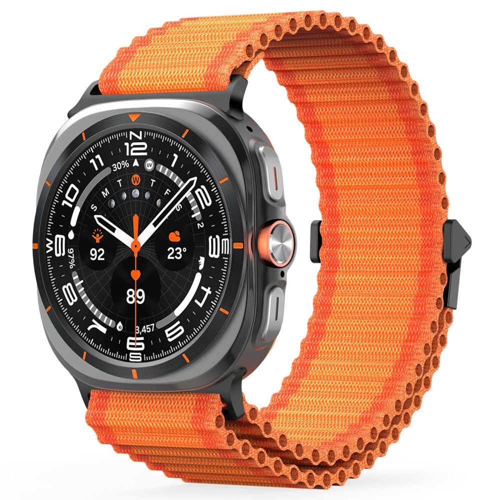 Bracelet en Active Nylon Samsung Galaxy Watch Ultra 47mm, orange