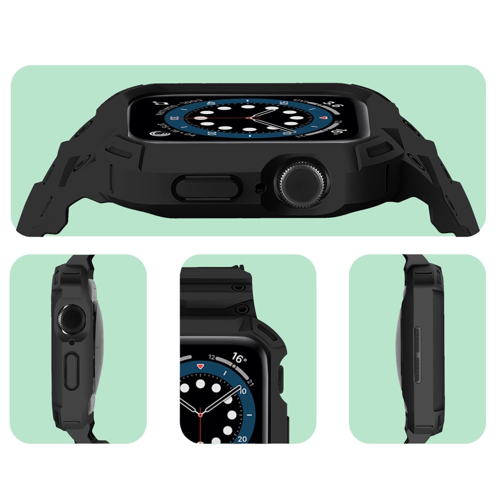 Bracelet avec coque Aventure Apple Watch Series 10 46mm, noir