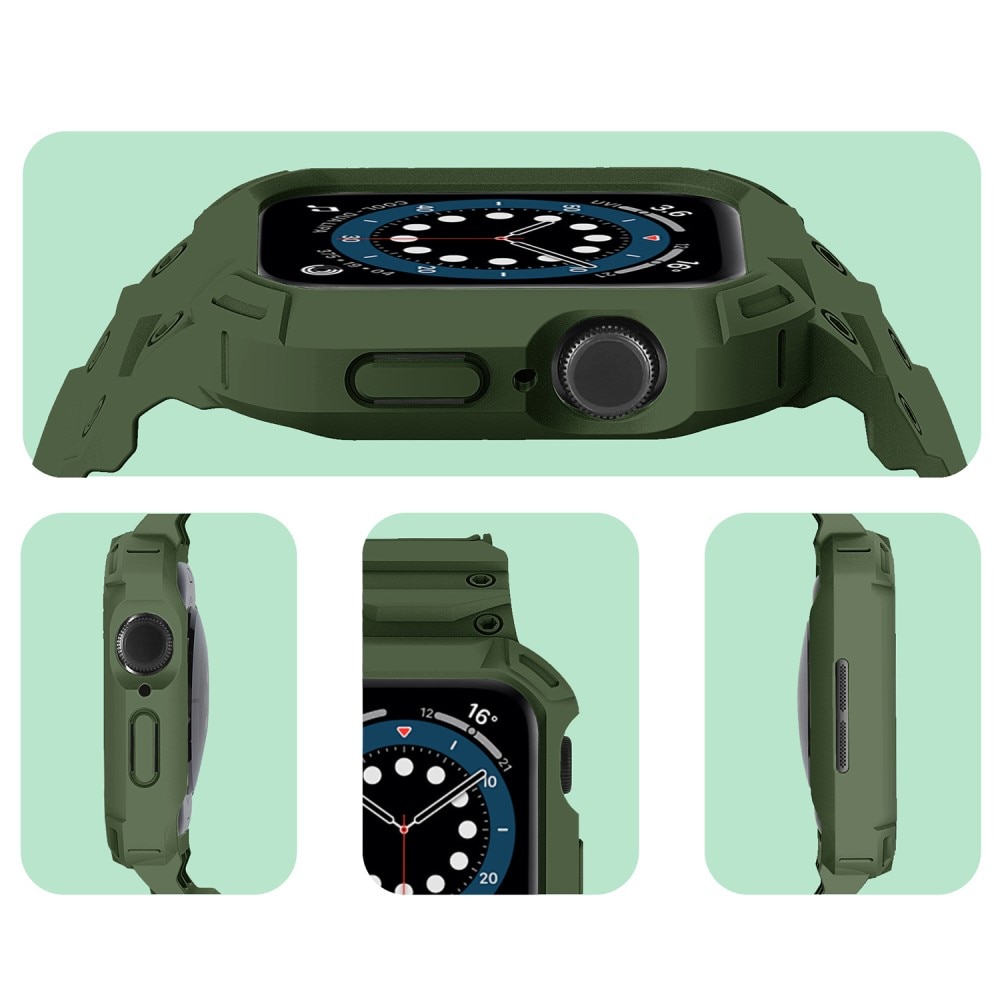 Bracelet avec coque Aventure Apple Watch Series 10 46mm, vert foncé