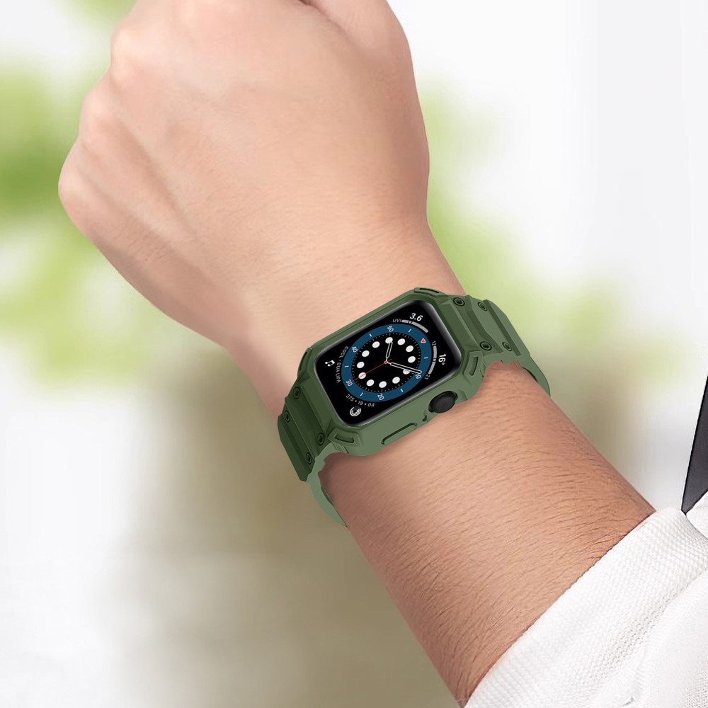 Bracelet avec coque Aventure Apple Watch Series 10 46mm, vert foncé