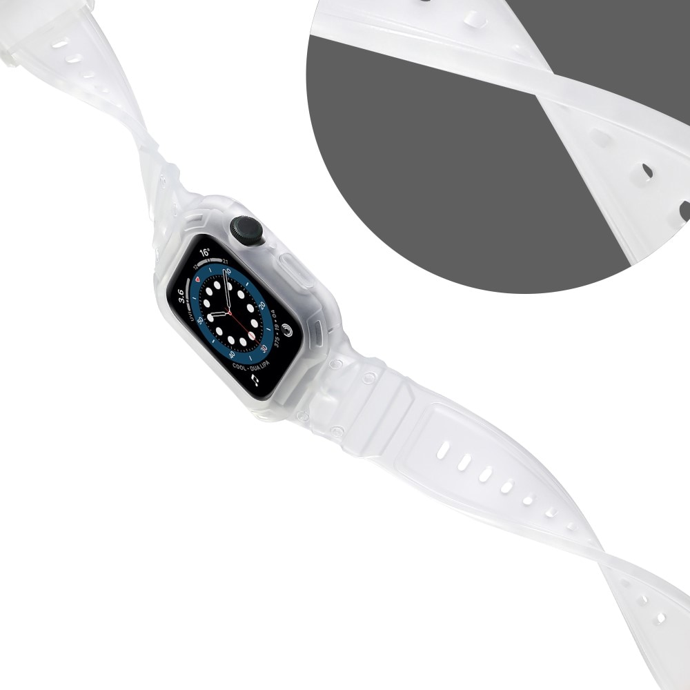 Bracelet avec coque Aventure Apple Watch Series 10 46mm, transparent