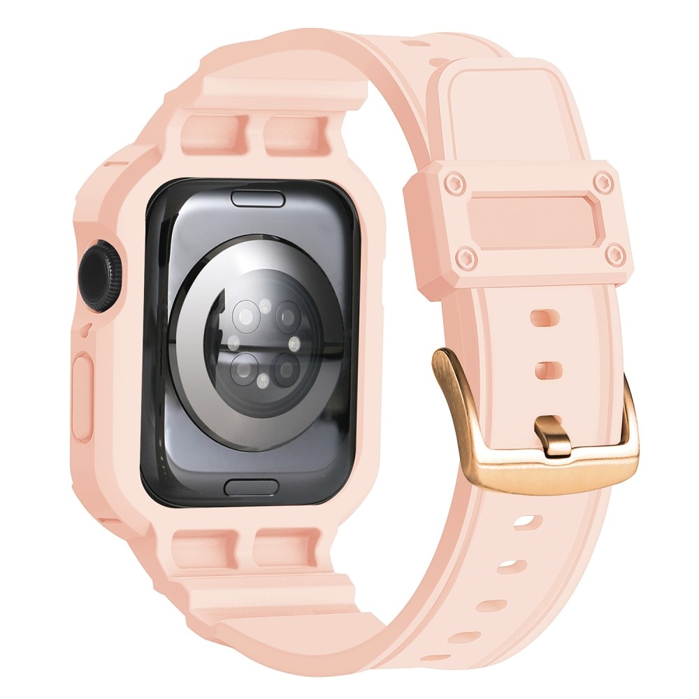 Bracelet avec coque Aventure Apple Watch Series 10 42mm, rose