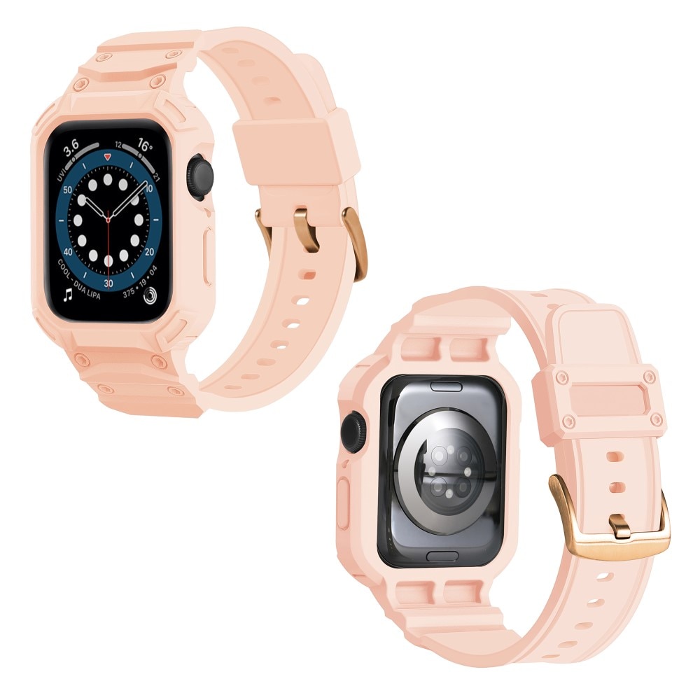 Bracelet avec coque Aventure Apple Watch Series 10 42mm, rose