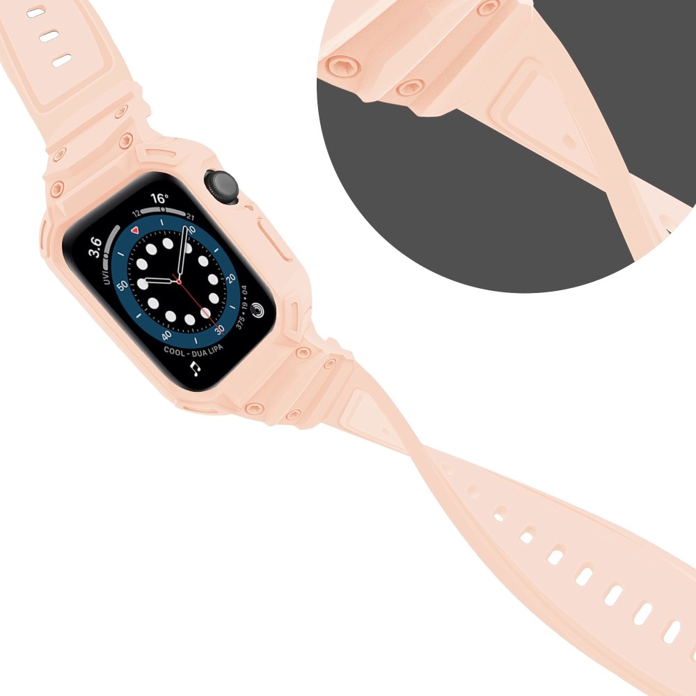 Bracelet avec coque Aventure Apple Watch Series 10 42mm, rose