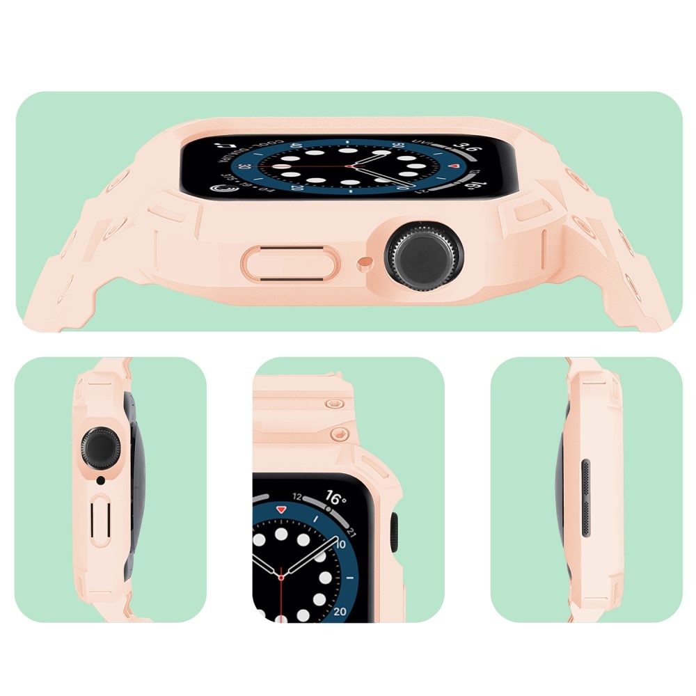 Bracelet avec coque Aventure Apple Watch Series 10 42mm, rose