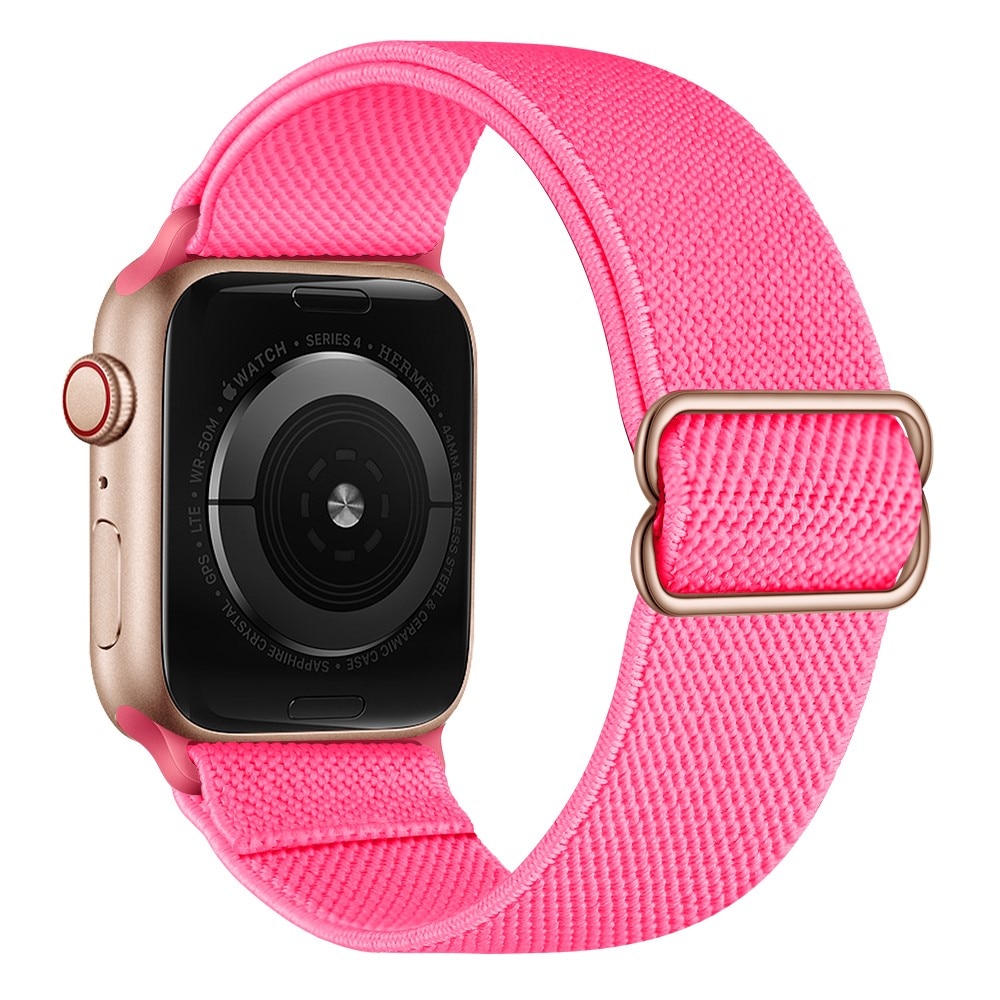 Bracelet extensible en nylon Apple Watch SE 44mm, fuchsia