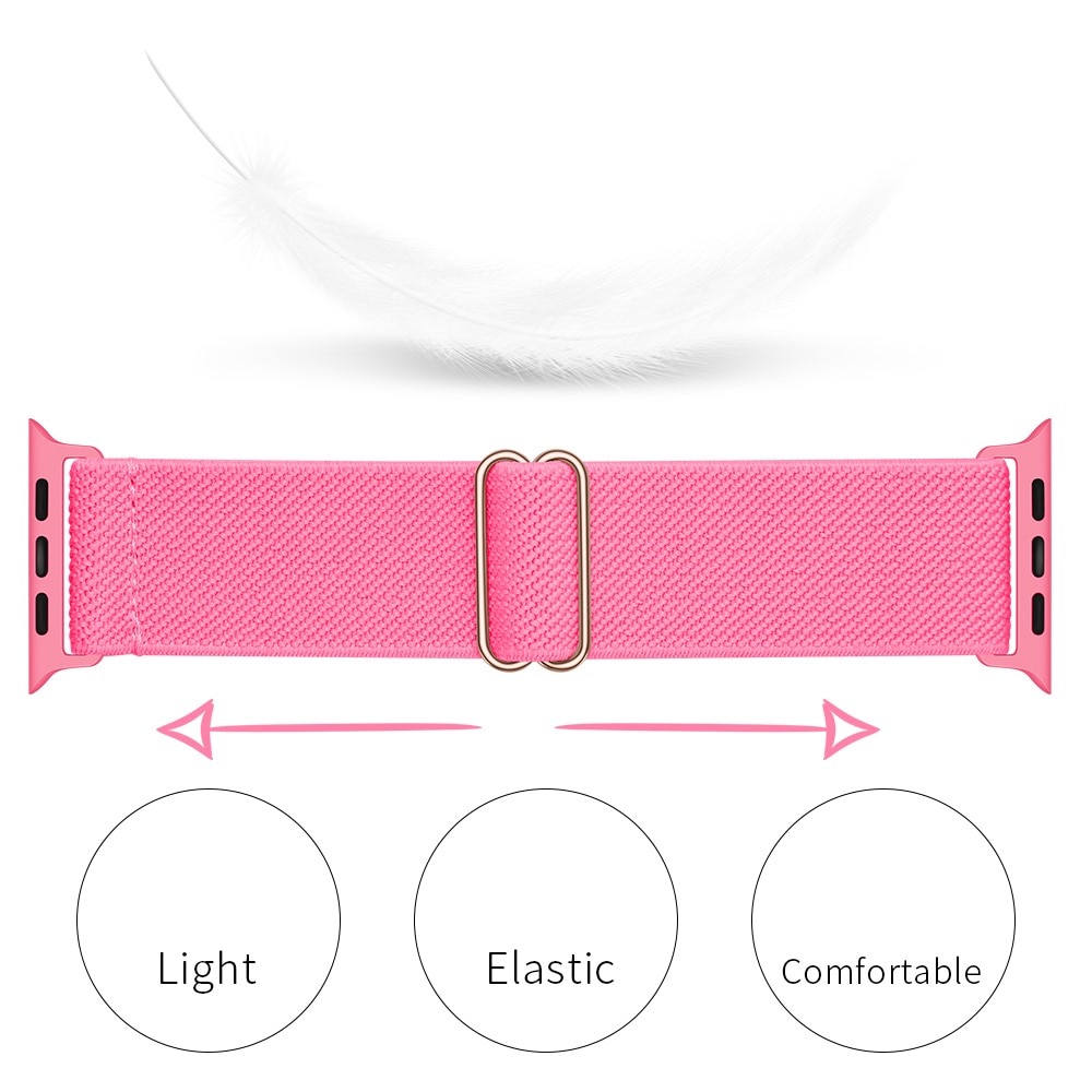 Bracelet extensible en nylon Apple Watch Ultra 2 49mm, fuchsia