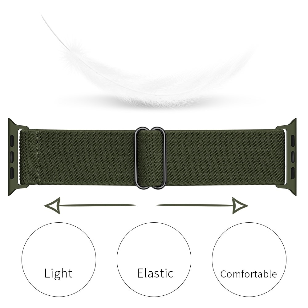 Bracelet extensible en nylon Apple Watch 41mm Series 7, vert