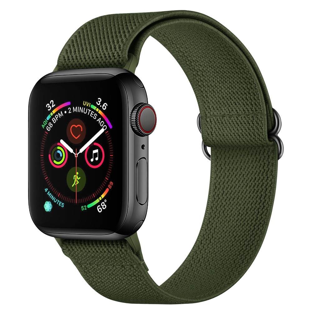 Bracelet extensible en nylon Apple Watch 41mm Series 7, vert