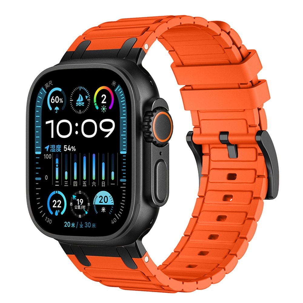 Tough Silicone Strap Apple Watch Series 10 46mm, Orange