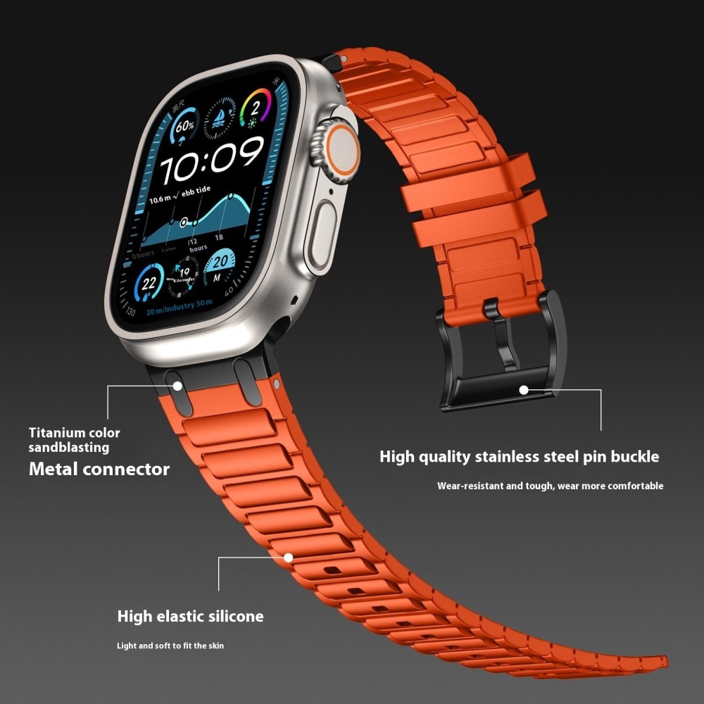 Tough Silicone Strap Apple Watch Series 1-3 42mm, Orange