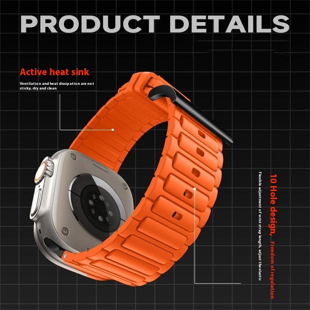 Tough Silicone Strap Apple Watch Series 1-3 42mm, Orange