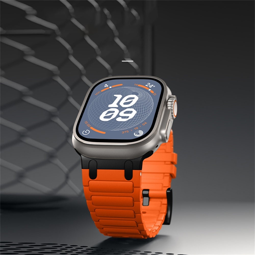 Tough Silicone Strap Apple Watch Series 10 46mm, Orange