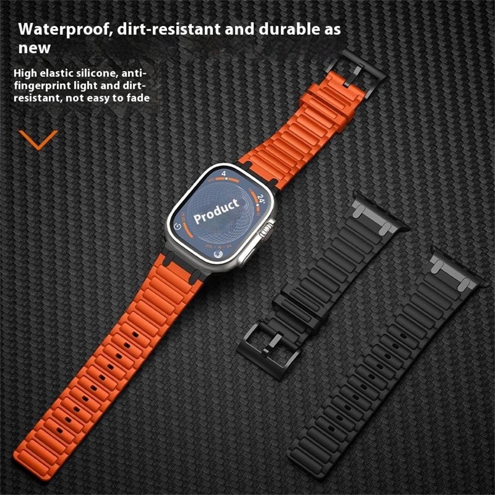 Tough Silicone Strap Apple Watch Series 10 46mm, Orange