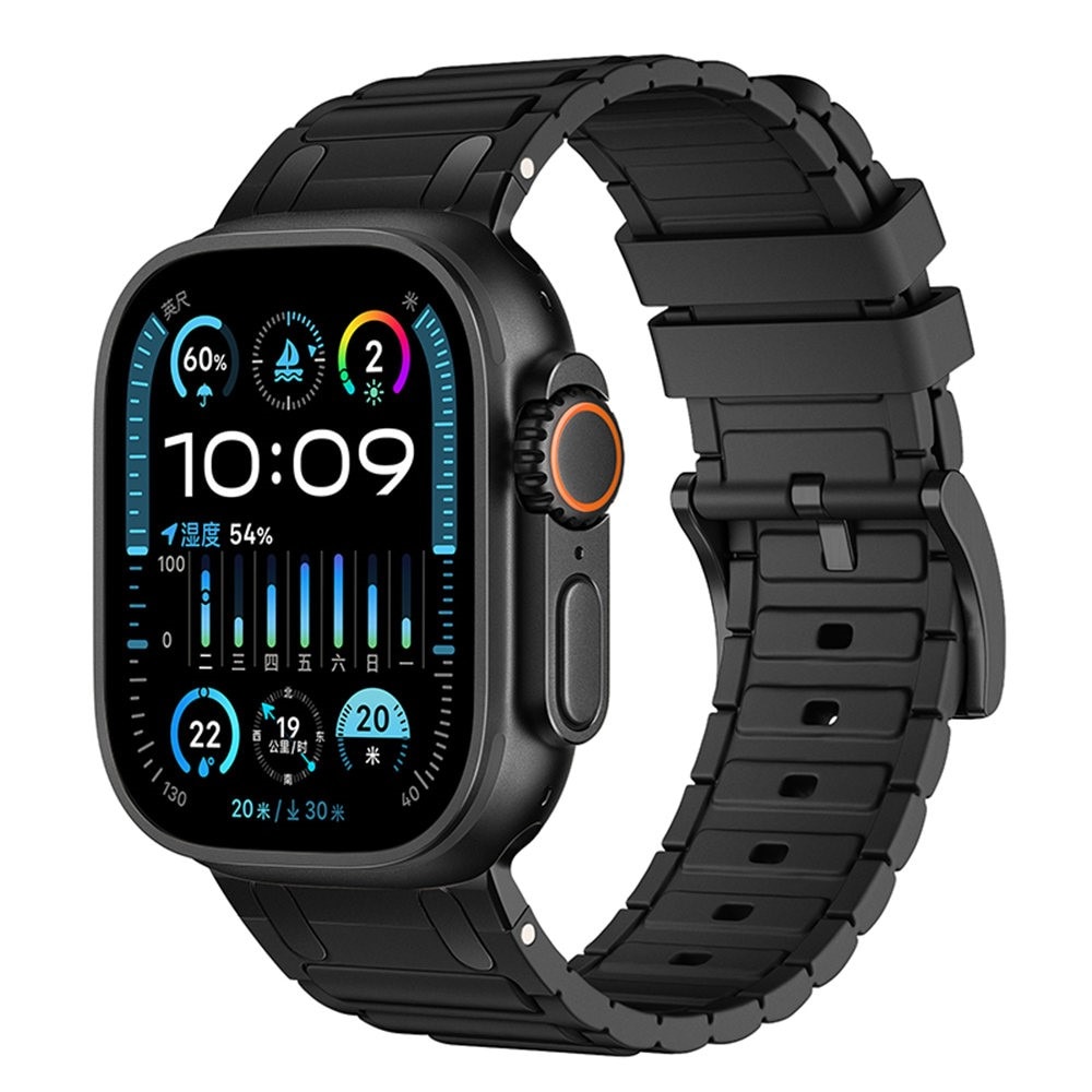 Tough Silicone Strap Apple Watch SE 44mm, Noir