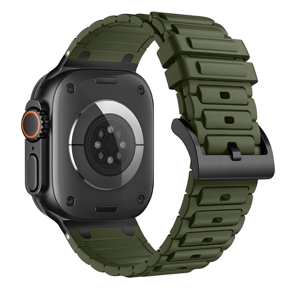 Tough Silicone Strap Apple Watch Ultra 49mm 1st Gen, Vert foncé