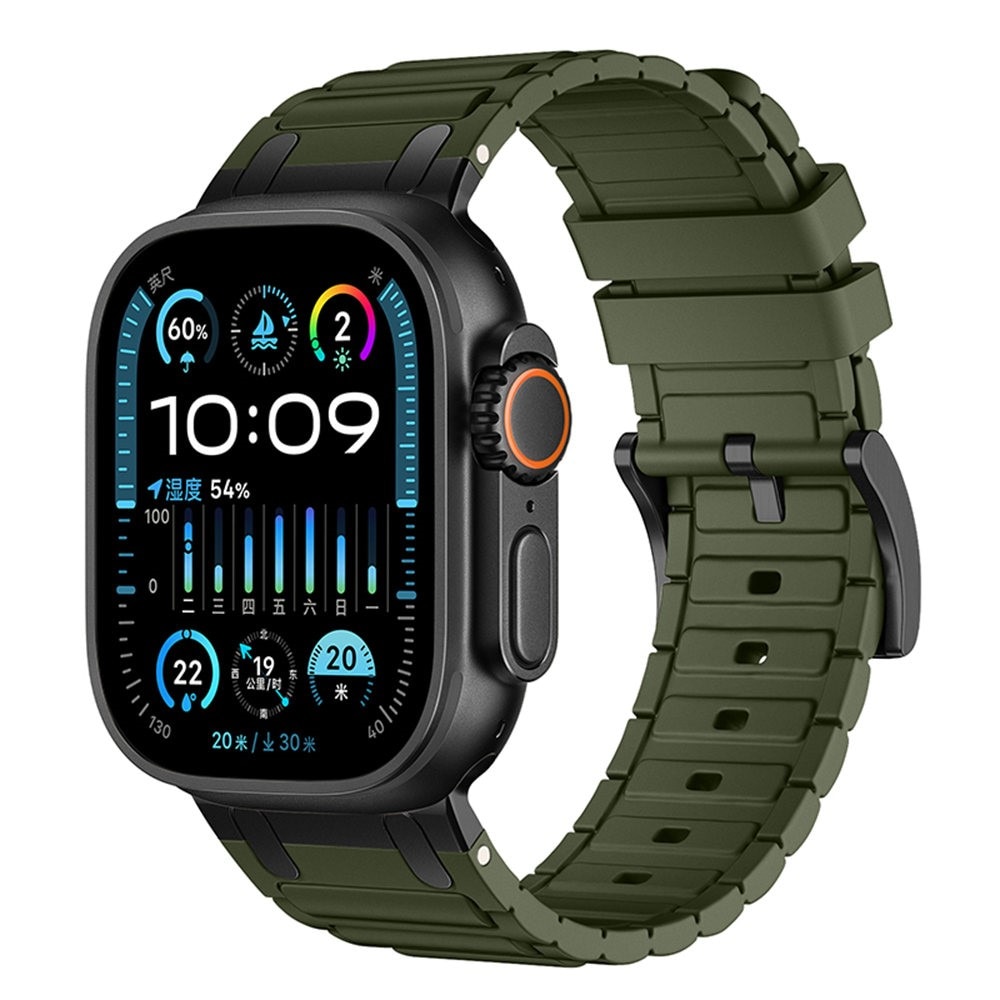 Tough Silicone Strap Apple Watch Ultra 49mm 1st Gen, Vert foncé