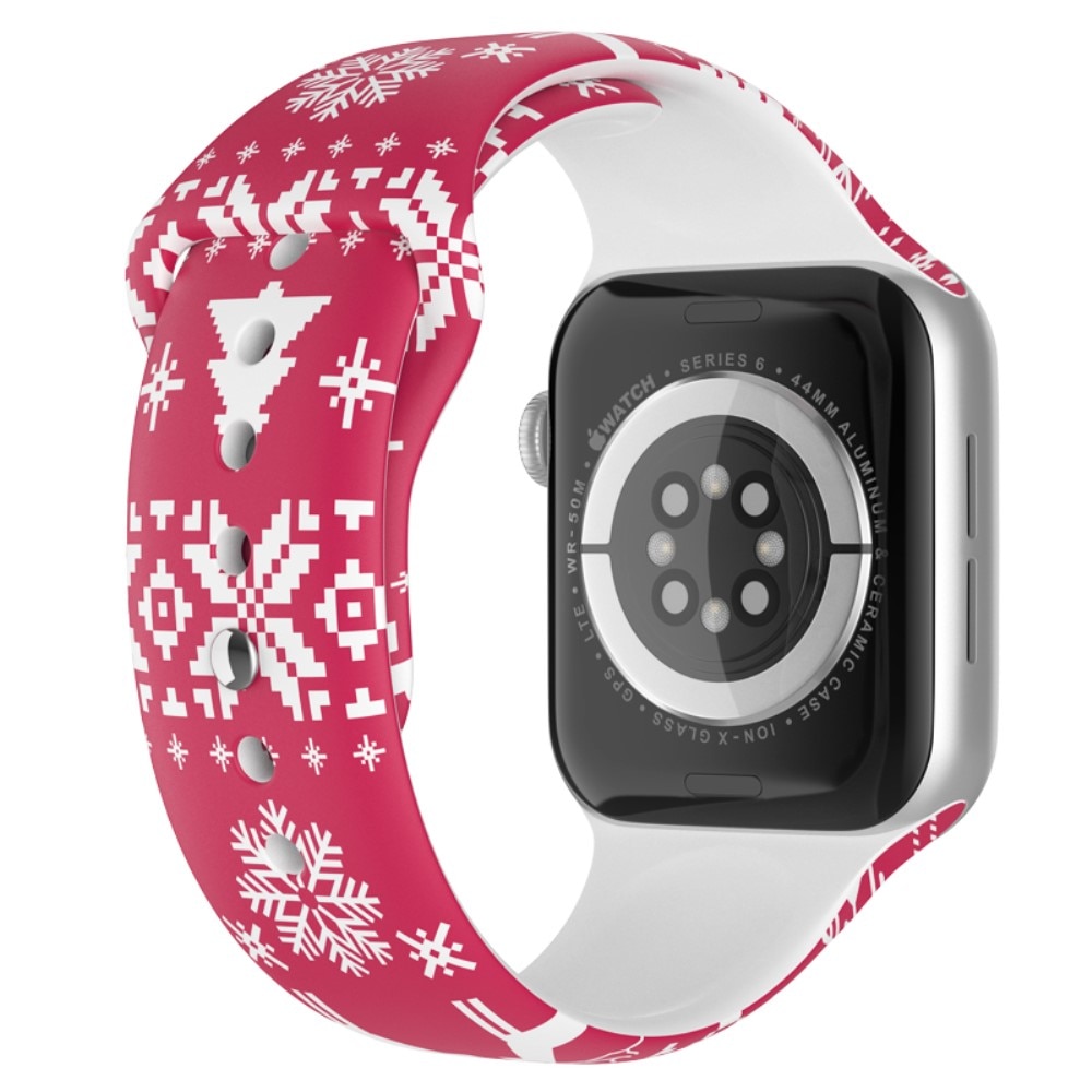 en neige flocon Noël avec Motif pour 42/44/45mm, silicone de de Watch Bracelet Apple