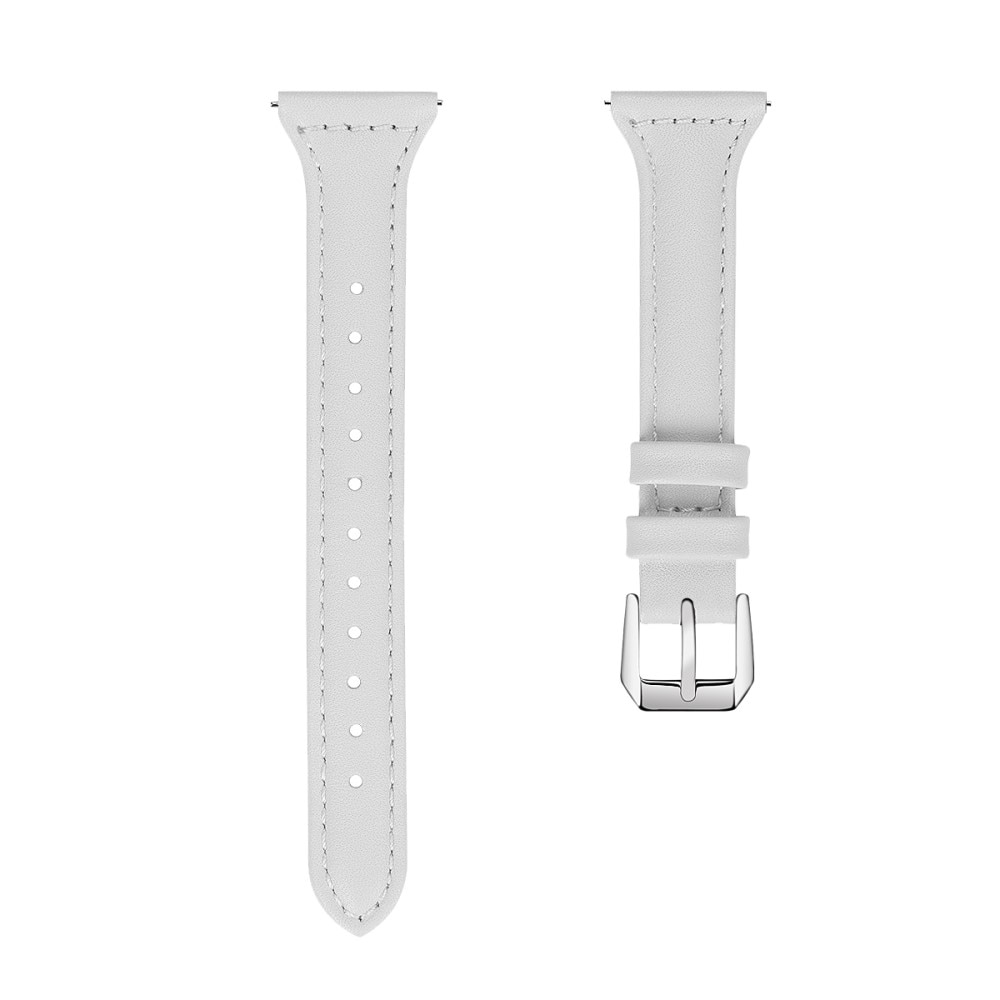Bracelet en cuir fin Garmin Forerunner 55, blanc