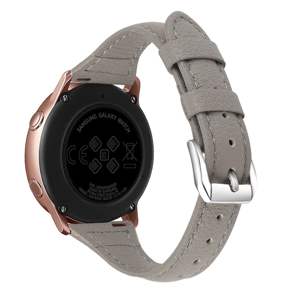 Bracelet en cuir fin Samsung Galaxy Watch 6 40mm, gris