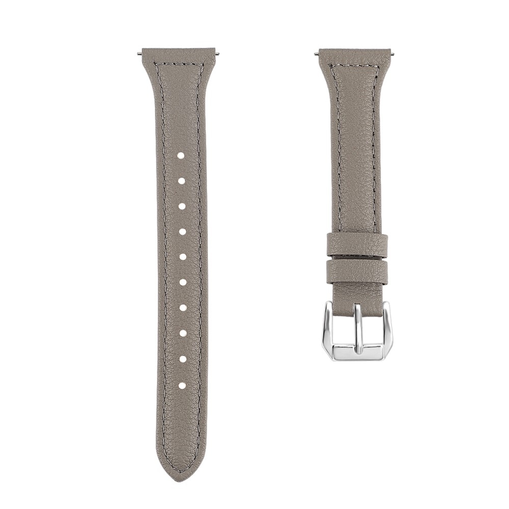 Bracelet en cuir fin Samsung Galaxy Watch 4 Classic 46mm, gris