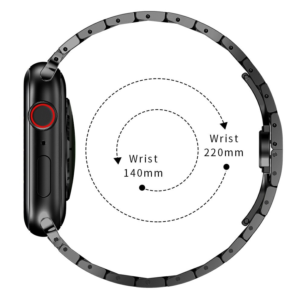 Bracelet mailllon Apple Watch Series 10 42mm, noir