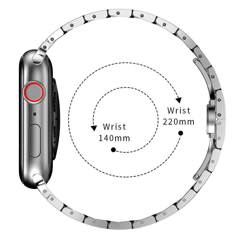 Bracelet en métal fin Apple Watch 45mm Series 8 Argent