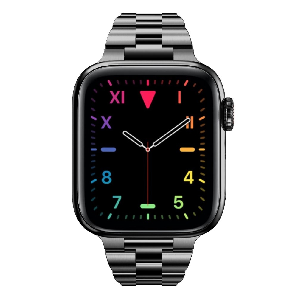 Bracelet en métal fin Apple Watch 45mm Series 8 Noir