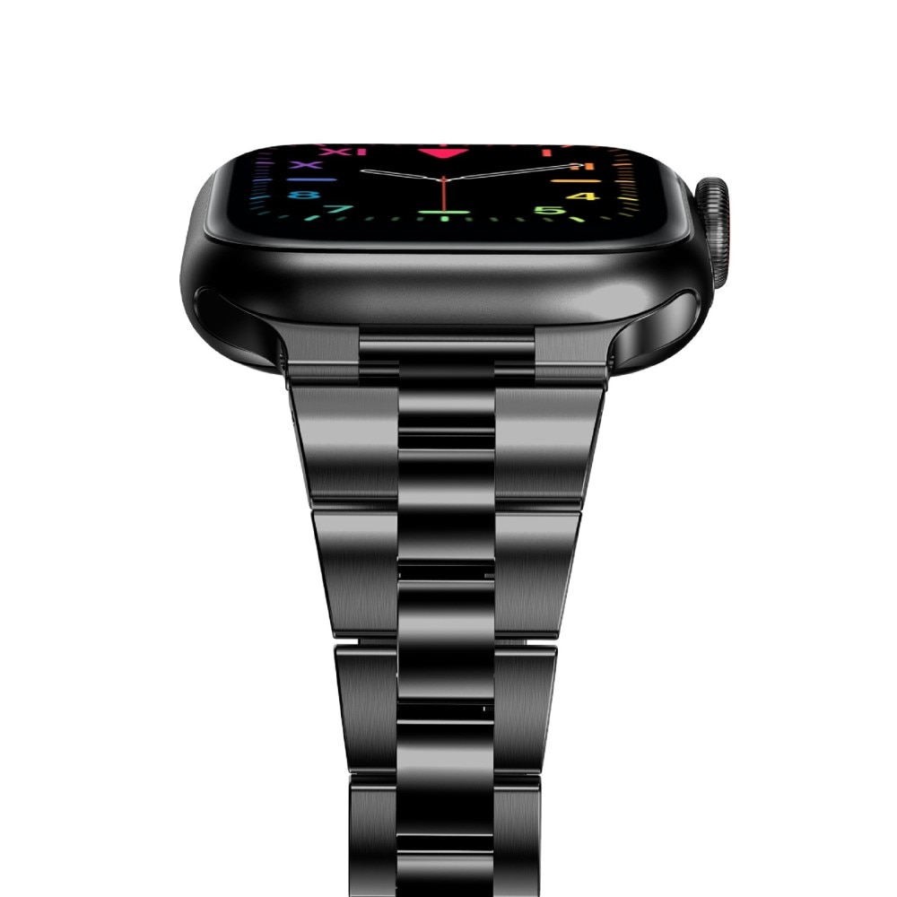 Bracelet en métal fin Apple Watch 45mm Series 8 Noir