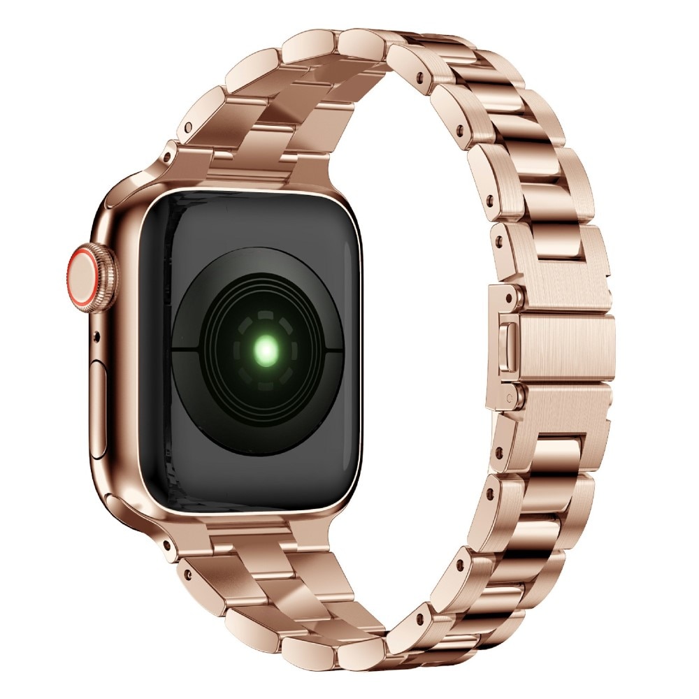 Bracelet en métal fin Apple Watch 45mm Series 8 Or rose