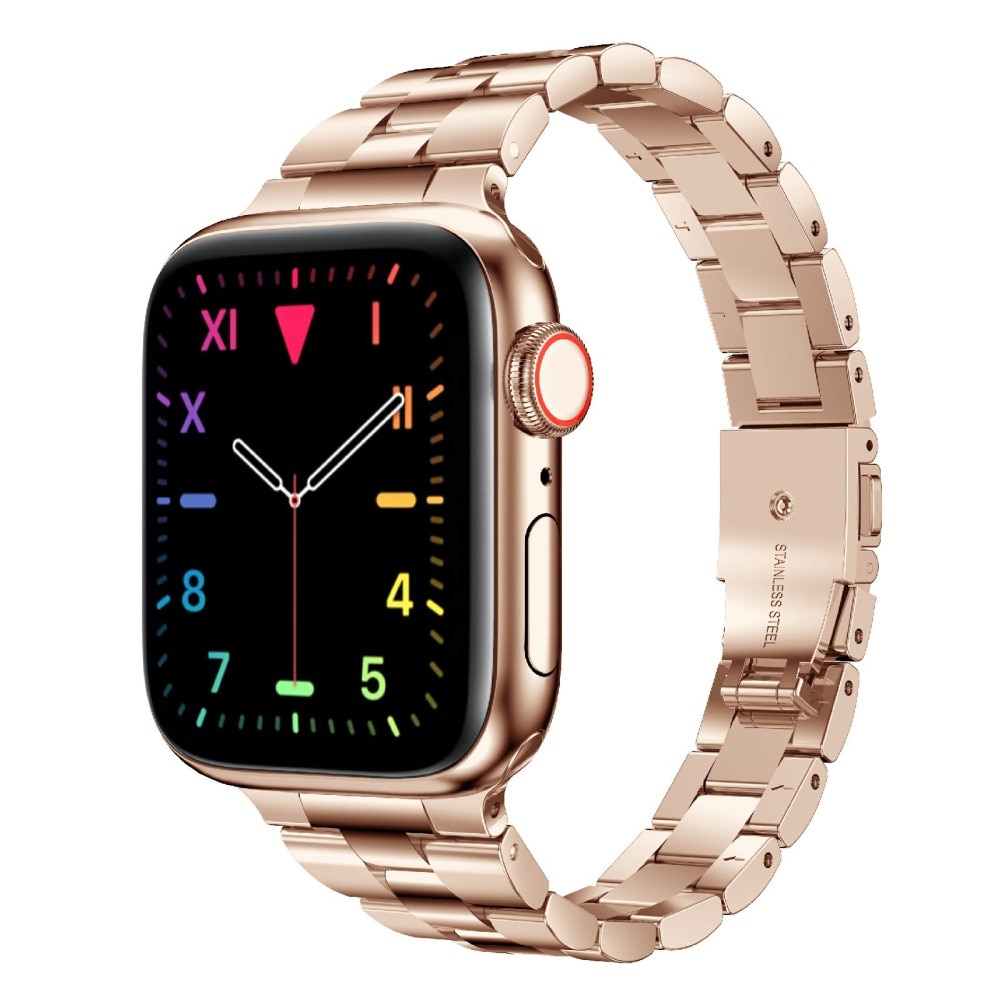 Bracelet en métal fin Apple Watch 45mm Series 8 Or rose