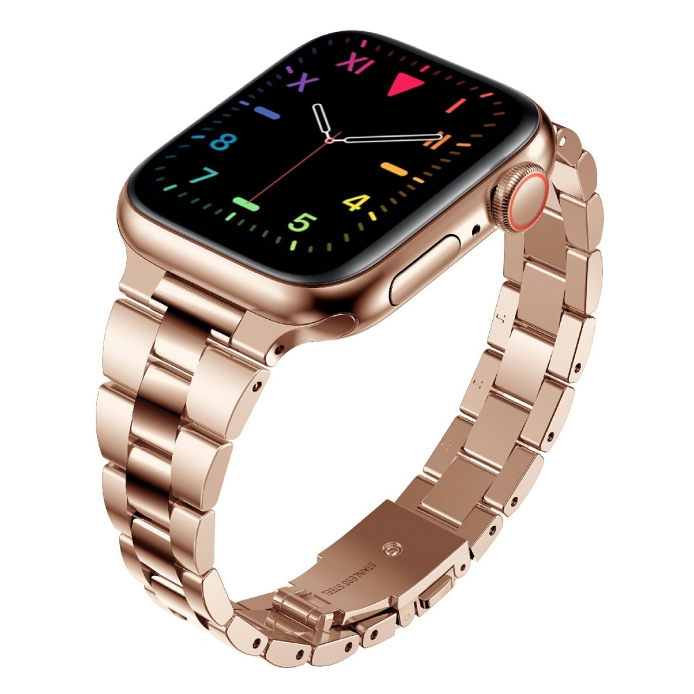 Bracelet en métal fin Apple Watch 45mm Series 8 Or rose