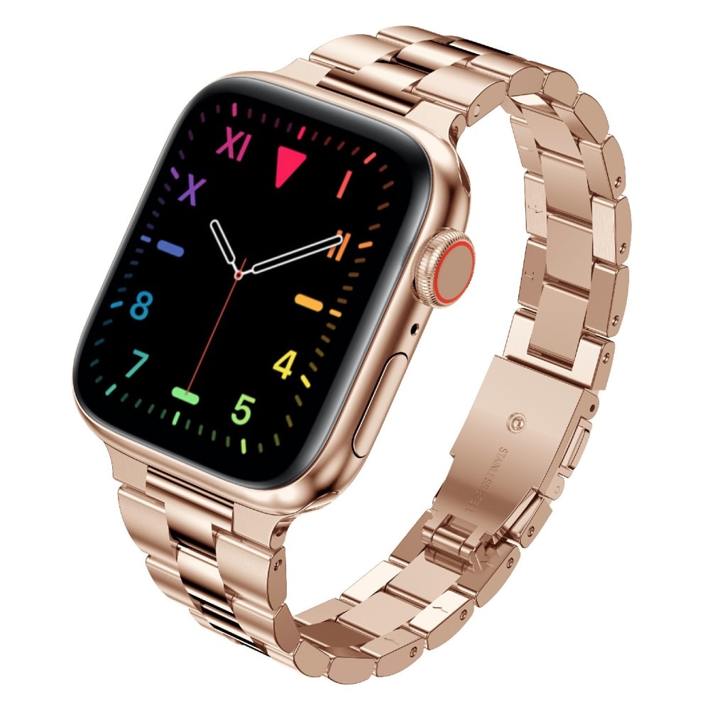 Bracelet en métal fin Apple Watch 45mm Series 8 Or rose