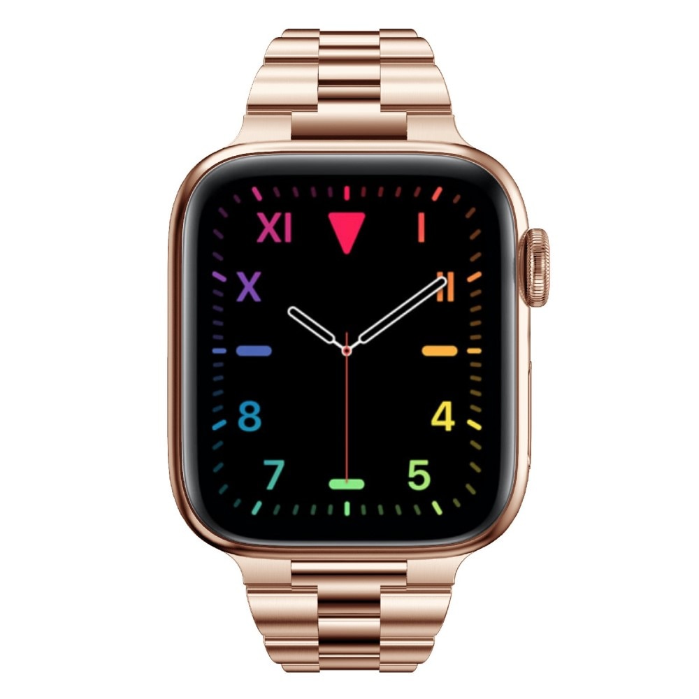 Bracelet en métal fin Apple Watch 45mm Series 8 Or rose