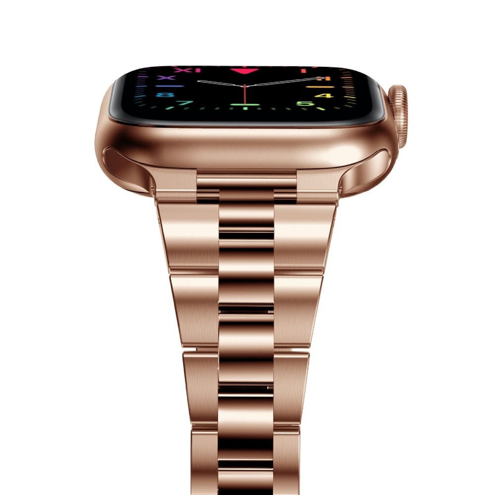 Bracelet en métal fin Apple Watch 45mm Series 8 Or rose