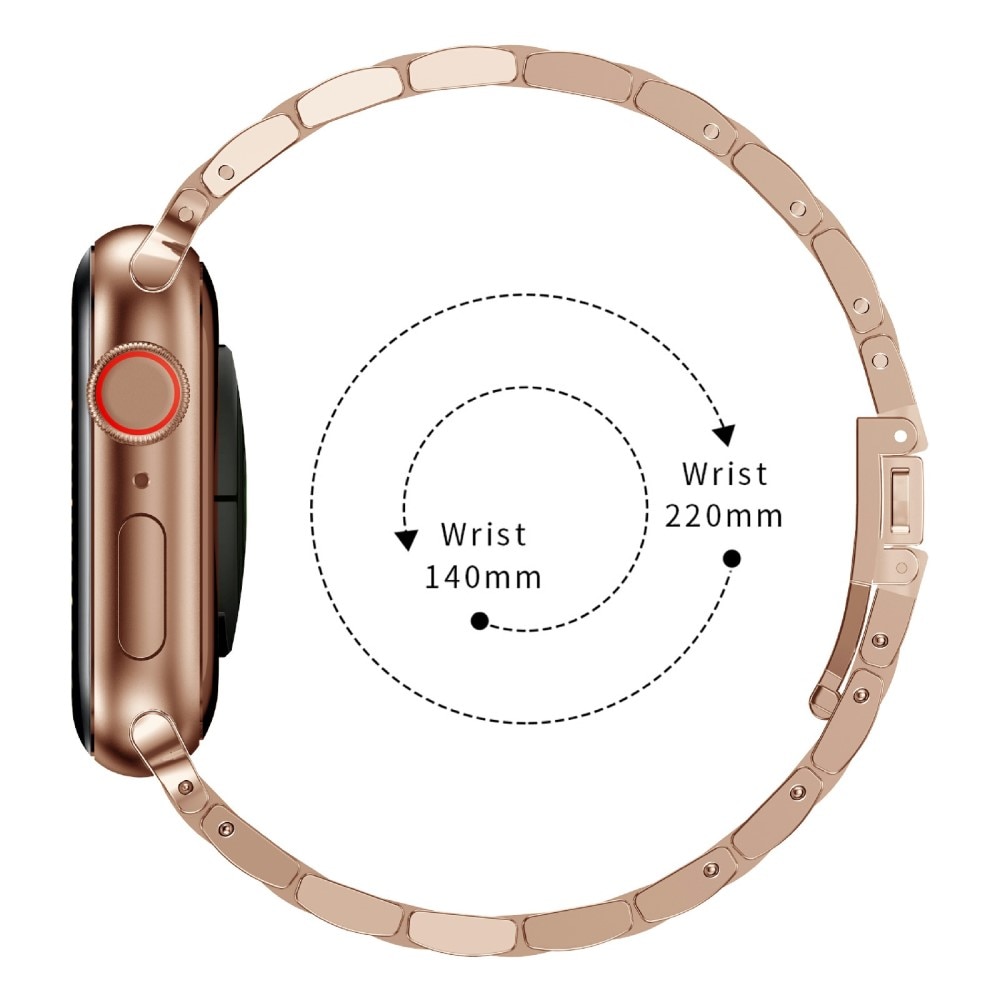 Bracelet en métal fin Apple Watch 45mm Series 8 Or rose