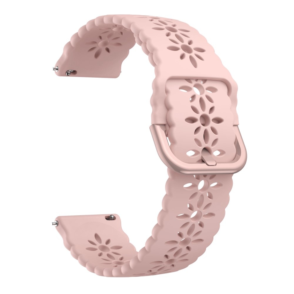 Bracelet en silicone fleur Samsung Galaxy Watch 6 Classic 47mm, rose