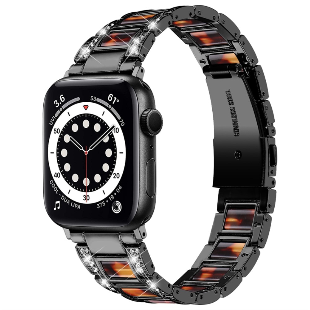 Bracelet Diamant Apple Watch 44mm, Black Coffee