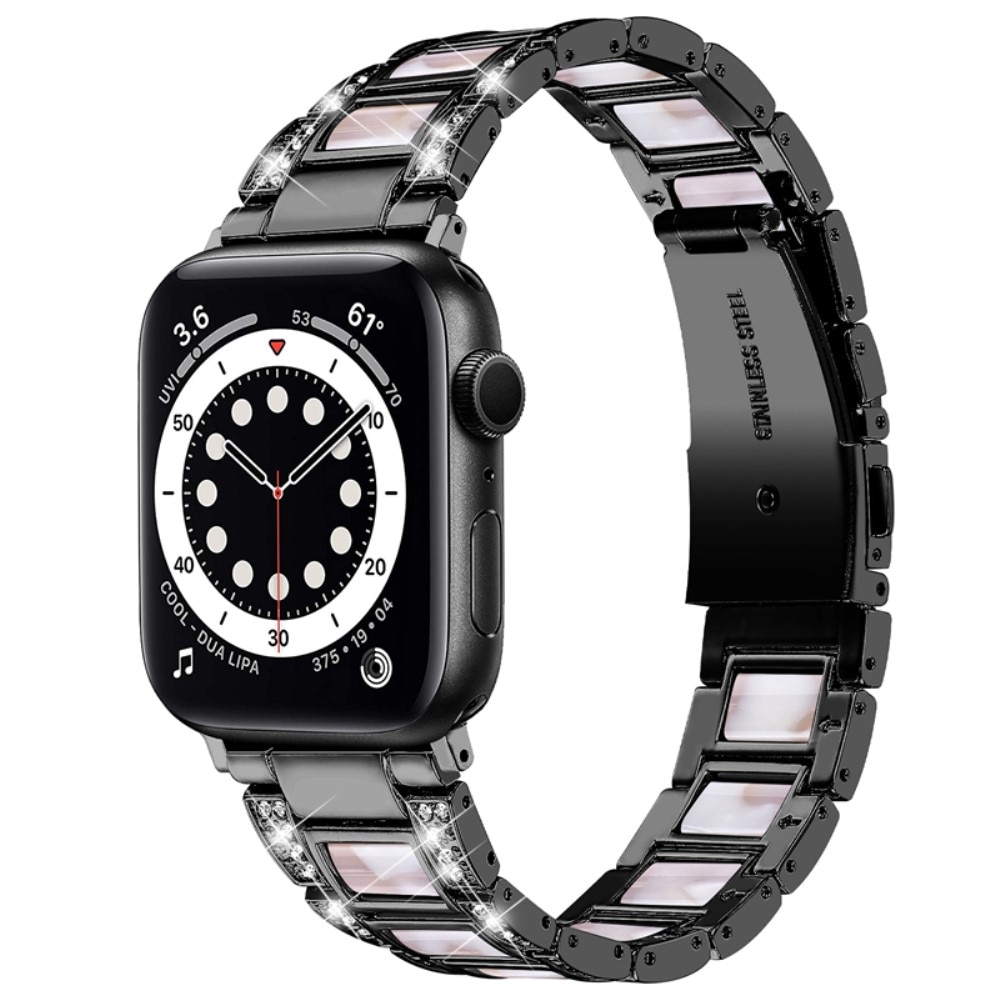 Bracelet Diamant Apple Watch 45mm Series 7, Black Pearl