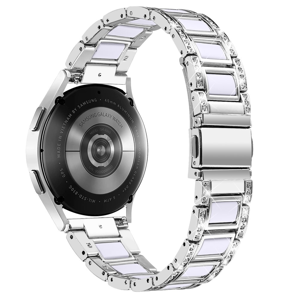 Bracelet Diamant Samsung Galaxy Watch 6 Classic 47mm, Silver Snow