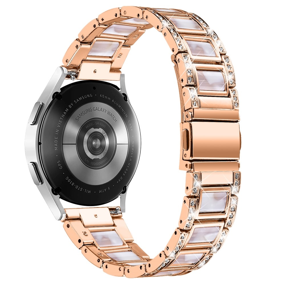 Bracelet Diamant Samsung Galaxy Watch 4 Classic 42mm, Rosegold Pearl