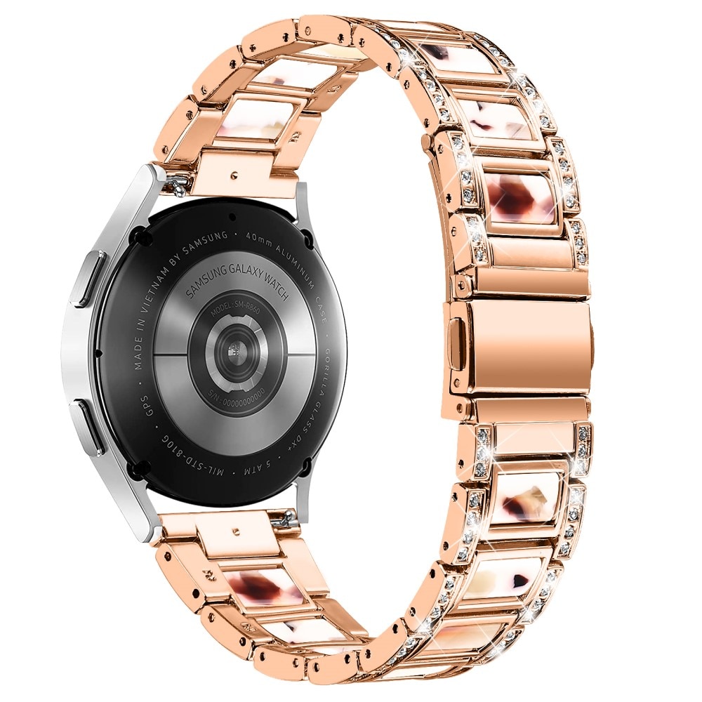 Bracelet Diamant Samsung Galaxy Watch 4 44mm, Rosegould Nougat
