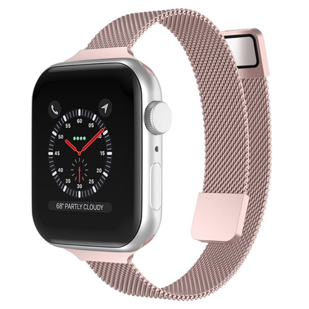 Bracelet milanais fin Apple Watch 42/44/45/49 mm, rose doré