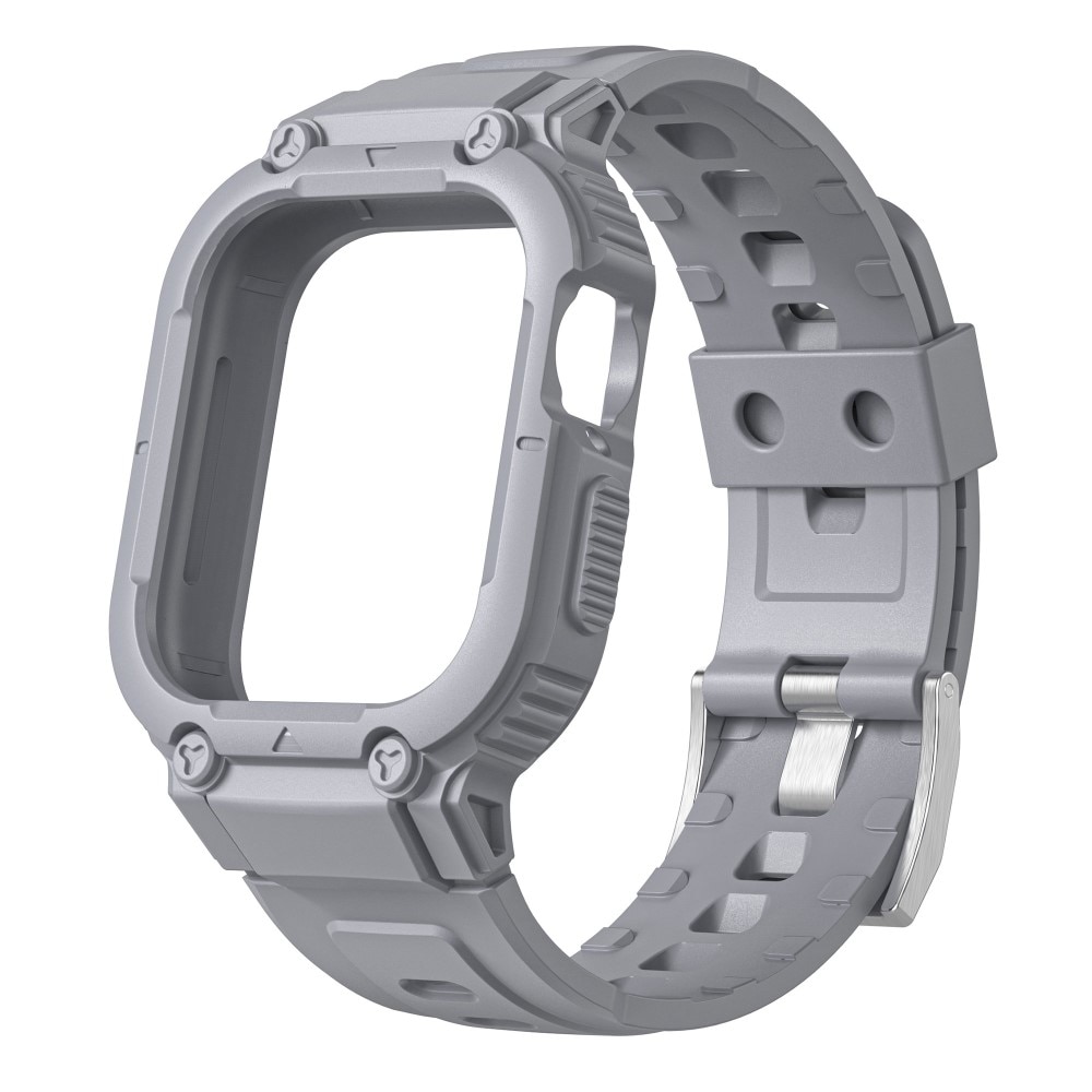 Bracelet avec coque Aventure Apple Watch 45mm Series 7, gris