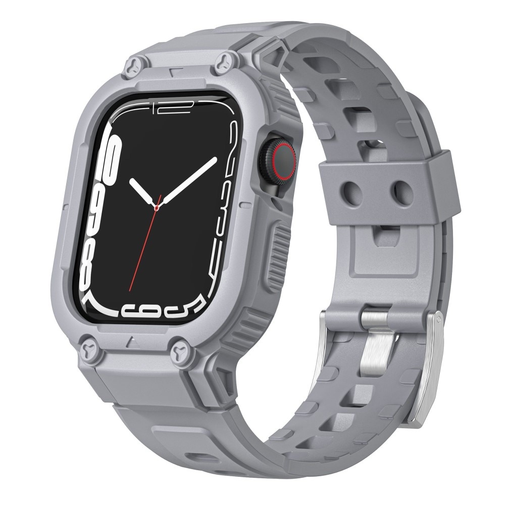 Bracelet avec coque Aventure Apple Watch 45mm Series 7, gris